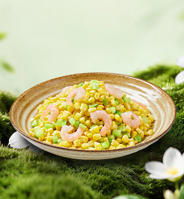 玉米粒炒虾仁