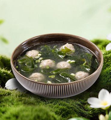 有机裙带菜汆肉丸